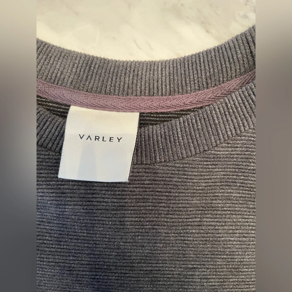 Anthropologie Varley Albert Grey knit Casual Sweater Dress Medium - Picture 10 of 13